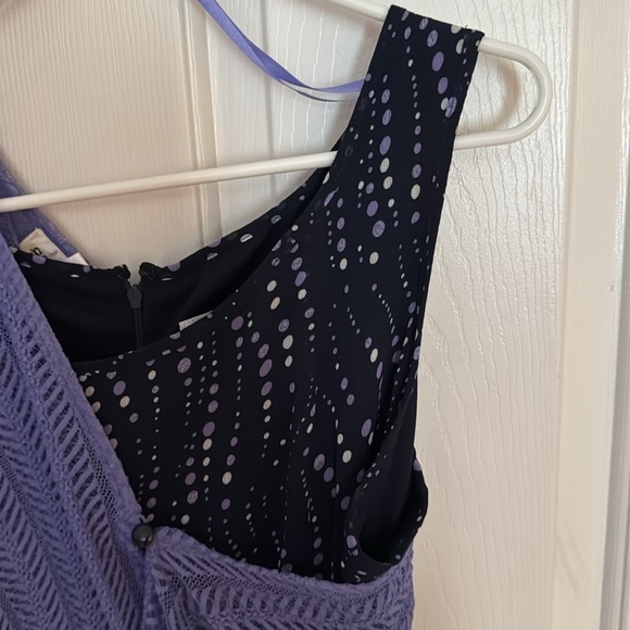 Studio I Women’s Petite Purple and Navy Two-Piece Dress Set 18WP - Picture 2 of 4